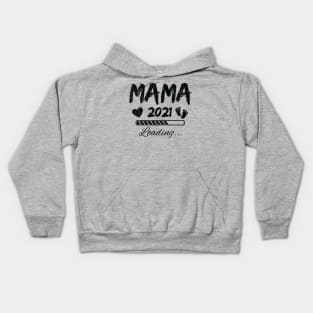 Mama 2021 Loading... // Black Kids Hoodie